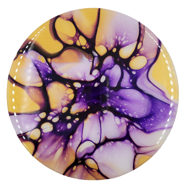 "Splatalicious" - Set of 4 - Round Ceramic Coaster w/ Resin Finish