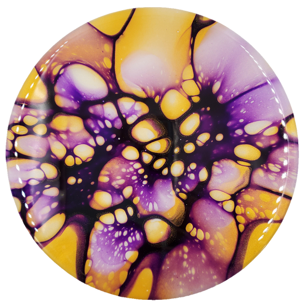 "Splatalicious" - Set of 4 - Round Ceramic Coaster w/ Resin Finish