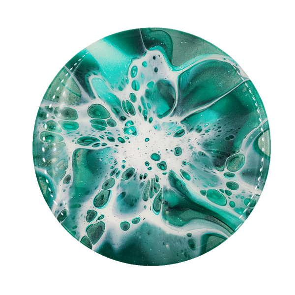 "Ivy Envy"- Set of 4 - Round Ceramic Coaster w/ Resin Finish