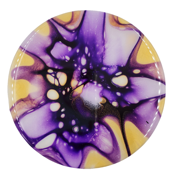 "Splatalicious"- Set of 4 - Round Ceramic Coaster w/ Resin Finish