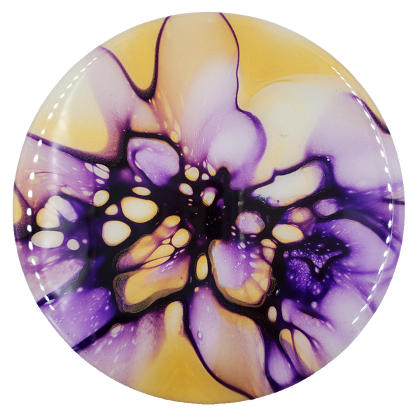 "Splatalicious" - Set of 4 - Round Ceramic Coaster w/ Resin Finish