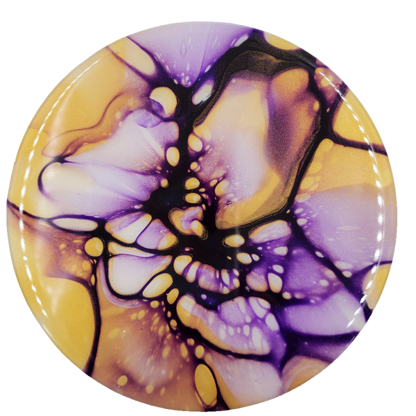 "Splatalicious" - Set of 4 - Round Ceramic Coaster w/ Resin Finish